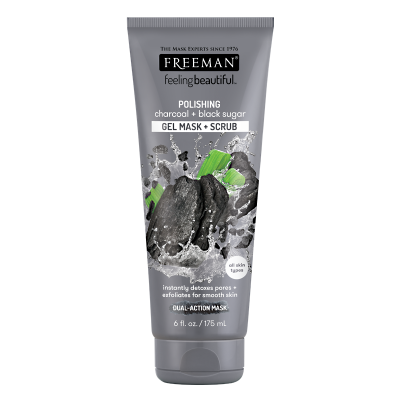 FREEMAN Feeling Beautiful Polishing Charcoal & Black Sugar Gel Mask & Scrub