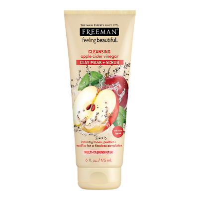 FREEMAN Feeling Beautiful Cleansing Apple Cider Vinegar Clay Mask and Scrub