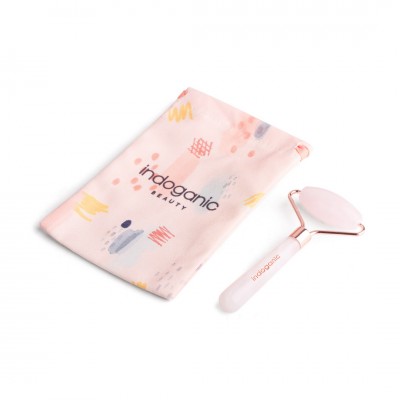INDOGANIC Rose Quartz Mini Roller Premium