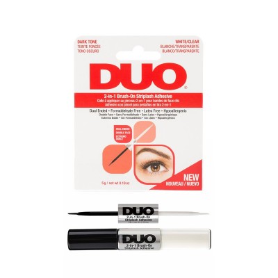 DUO #1EYELASH ADHESIVE 2-in-1 Brush-On Striplash Adhesive (Dark Tone)