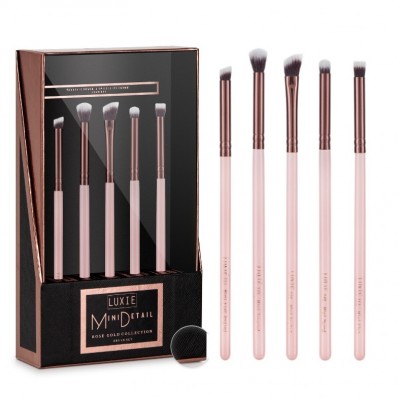 LUXIE Mini Detail Eye Brush Set - Rose Gold
