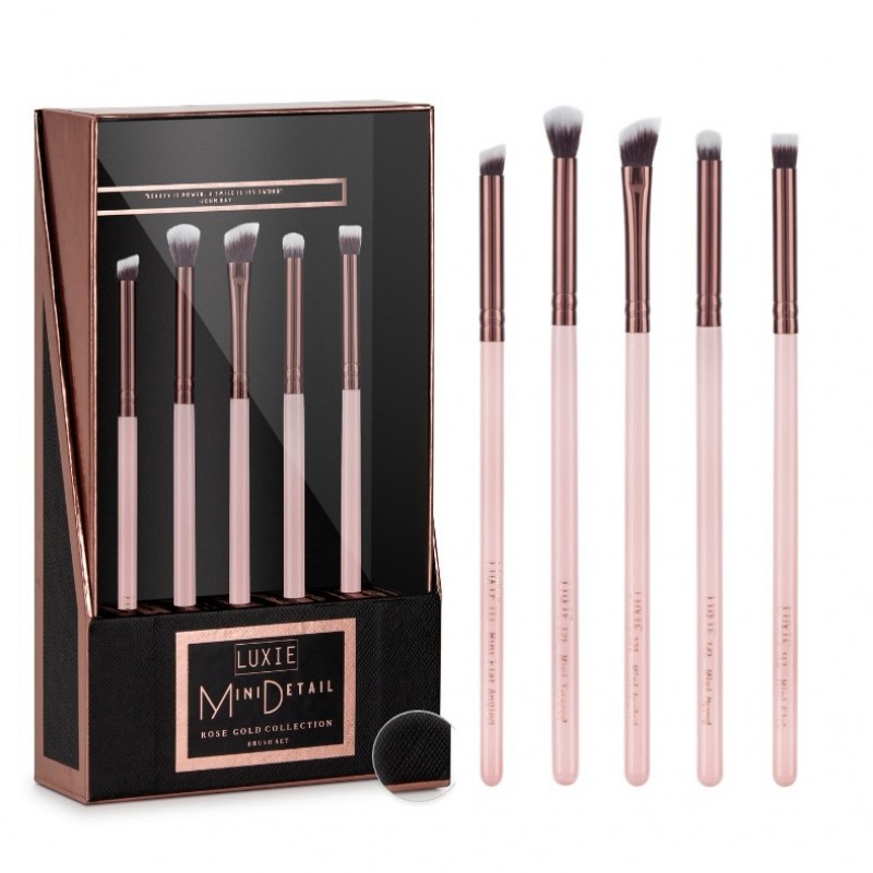 LUXIE Mini Detail Eye Brush Set - Rose Gold LUXIE Mini Detail Eye Brush Set - Rose Gold
